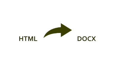 convertir un html a documeto de Word .docx
